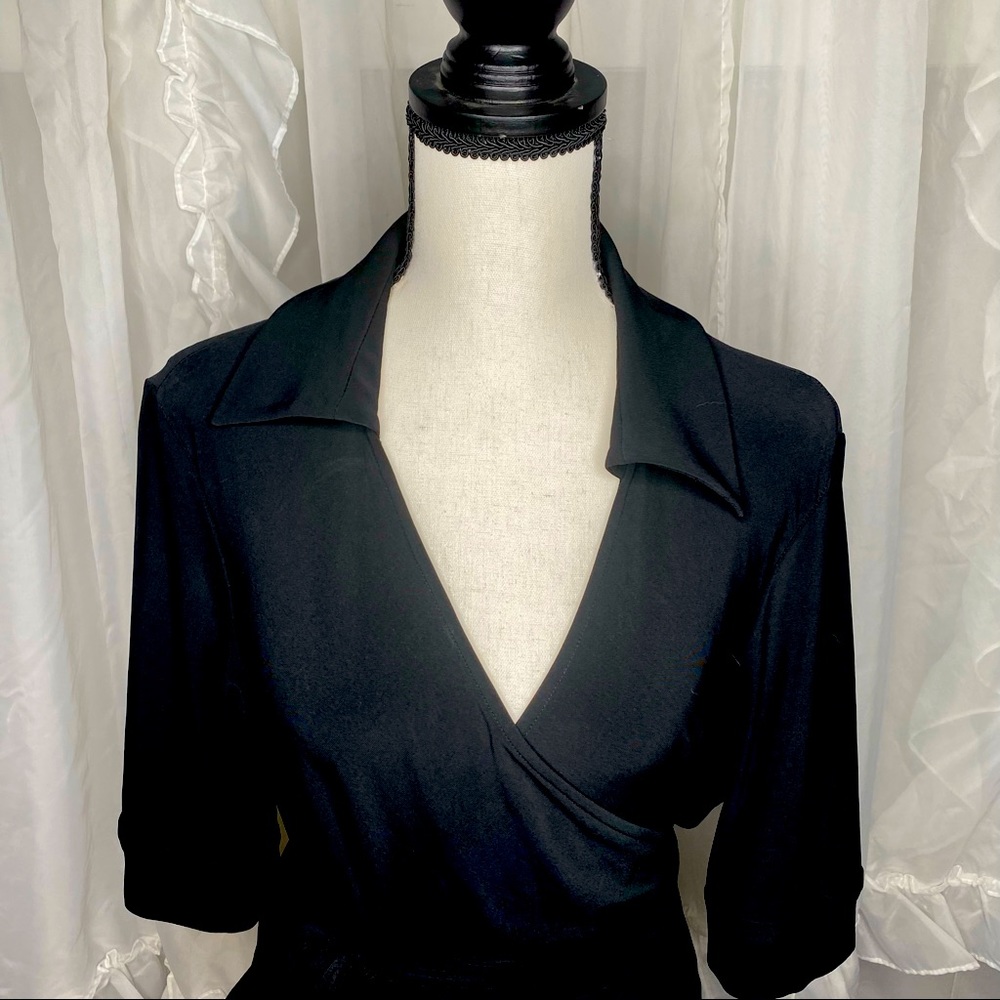 Black wrap dress